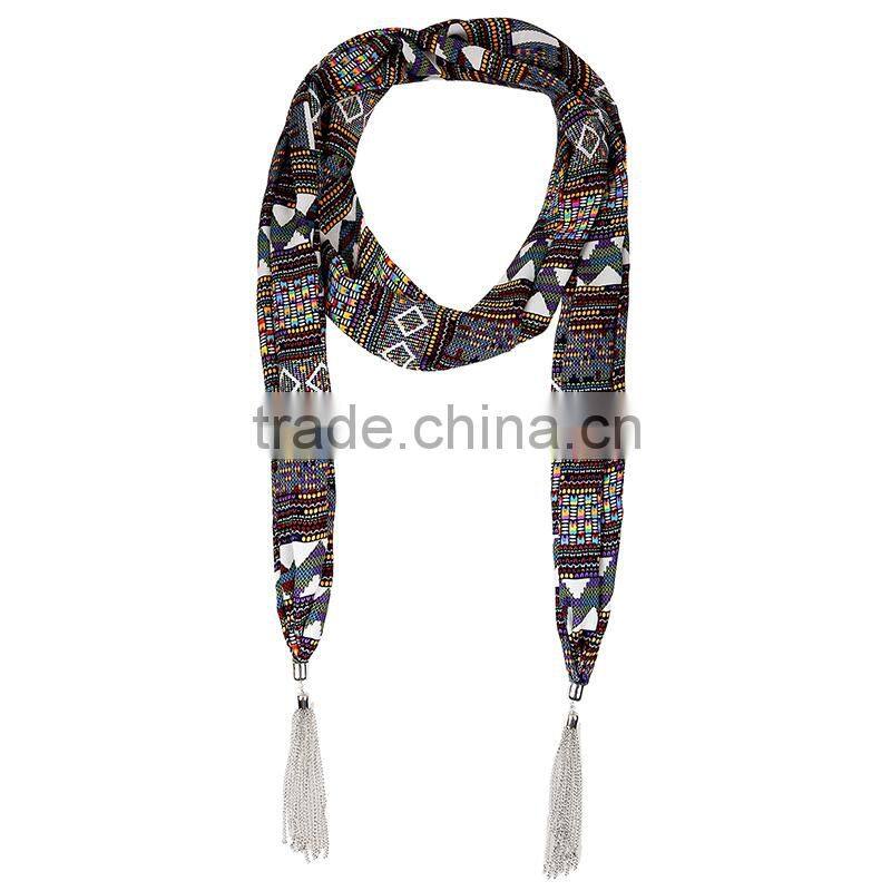 Top sale funny tetris printing scarf, Crumpled scarf