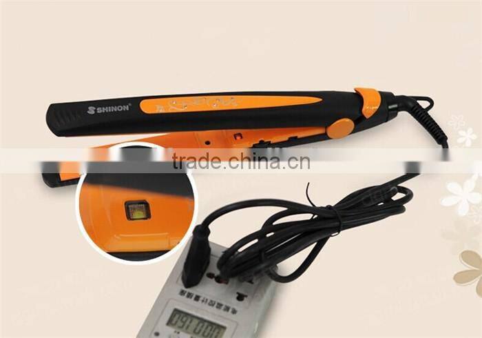 Wet and dry use hair straightening ionic perm steam hair straightener