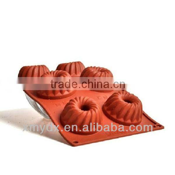 silicone cake mold, 6 cup donut cake pan, silicone baking mold