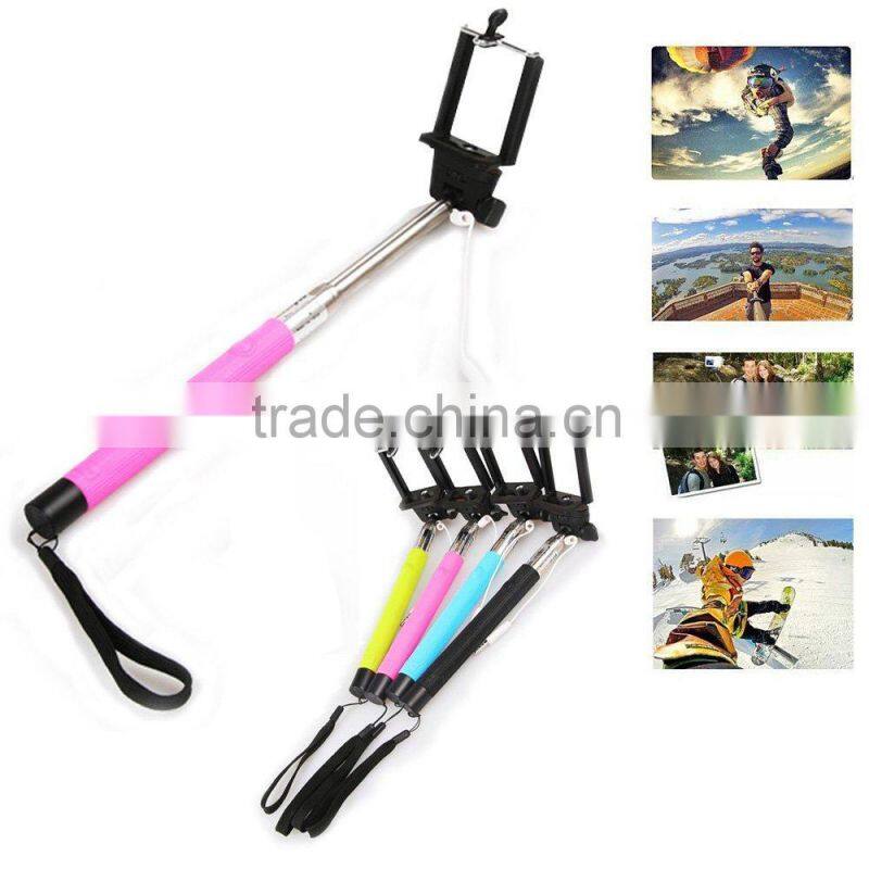 No Charger and all Compatible Brand Handheld Selfie Stick Monopod with cable remote control