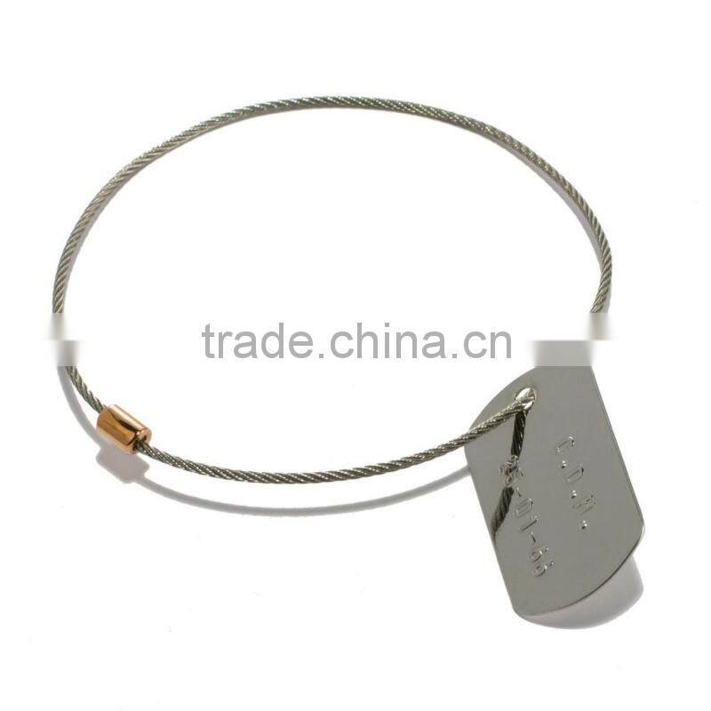 mans friendship bracelet vners steel rope stainless steel dog tag
