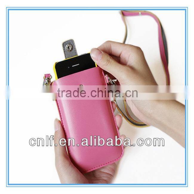 PU Cell Phone, Mobile Phone Neck Hanging Bag