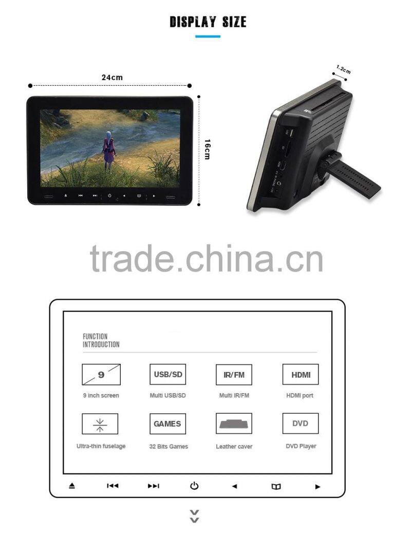 2016 Newest Car DVD player ,Headrest DVD player,factory sale