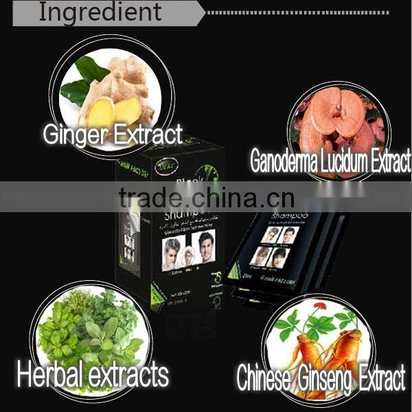 DEXE Sachet shape Black Hair Dye shampoo type OEM/ODM available