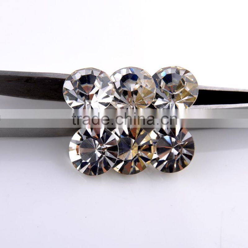 Crystal diamond pointback rhinestone glass