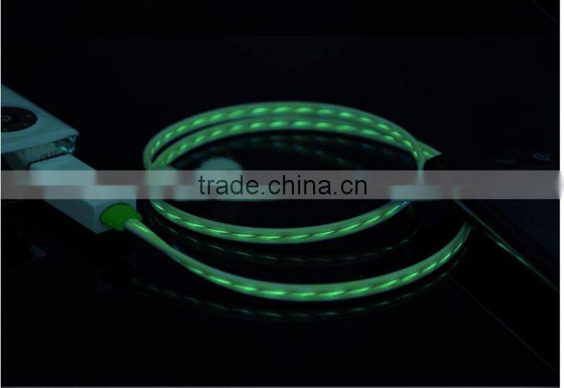 New Products Charging Cable Light up LED Flowing Cable for iphone 6s