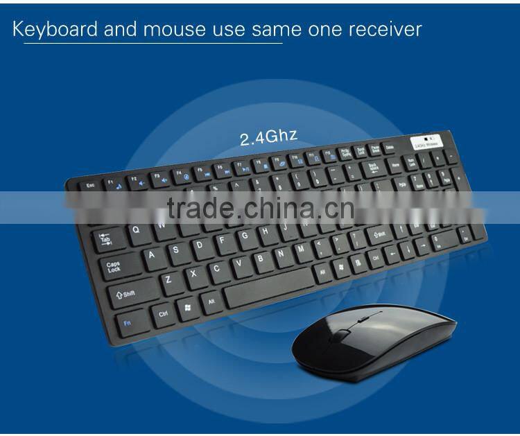 2.4Ghz wireless desktop laptop computer keyboard mouse combos
