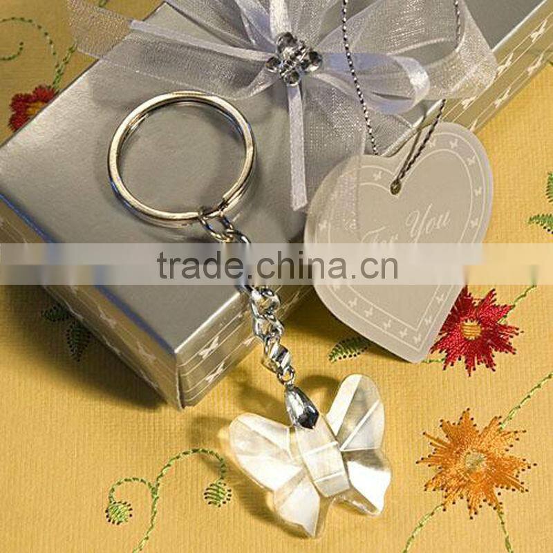 Pink - blue crown themed princess metal keychain for baby showers