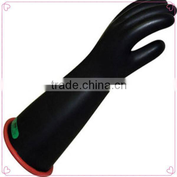 industrial heavy duty rubber glove/orange industrial rubber glove/industrial gloves