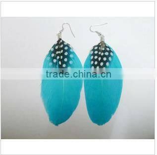 Fashionable Teal Feather Earring cheap feather earrings