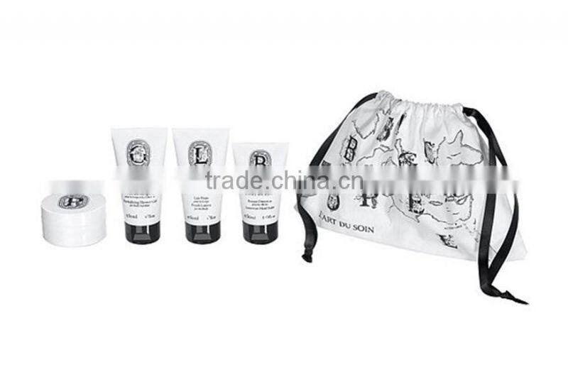 cheap travel shampoo set with drawstring bag