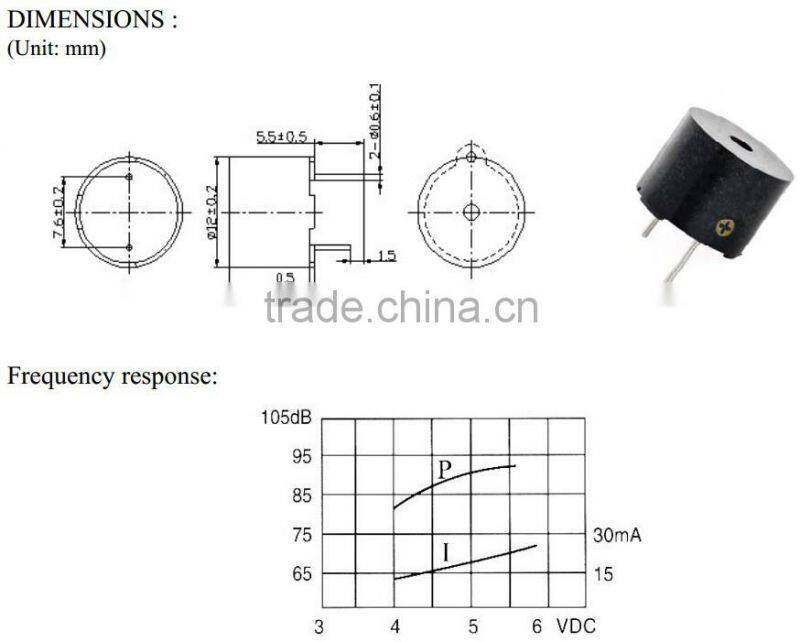 FB-60SP05 electromagnetic signal transmitter piezo transducer (FBELE)