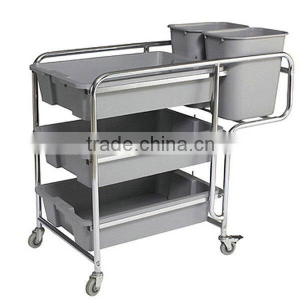 Multifunctional floor metal cleaning service tool trolley with bucket
