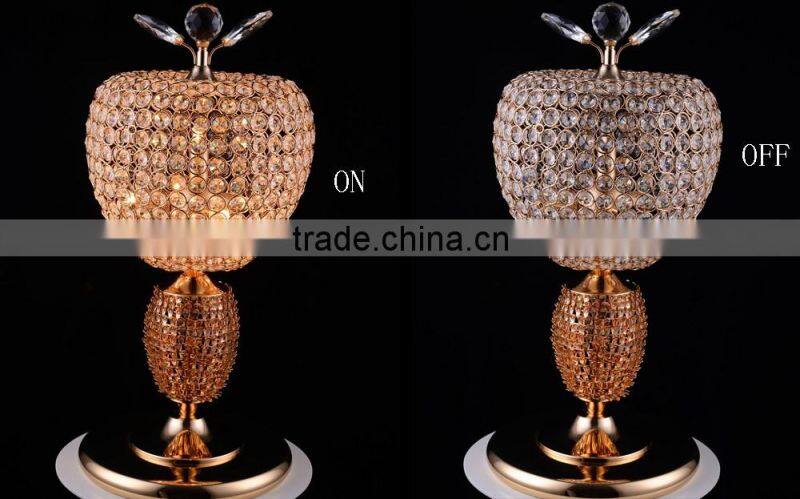 Modern Simple Type Best Selling 4 Lights Crystal Table Lamp With Iron Material
