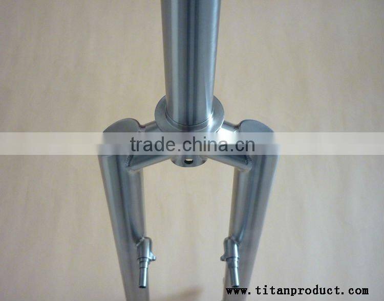 Titanium Fork for MTB Bike Frame with 1" Steering Tube,Disc Brake and V Brake