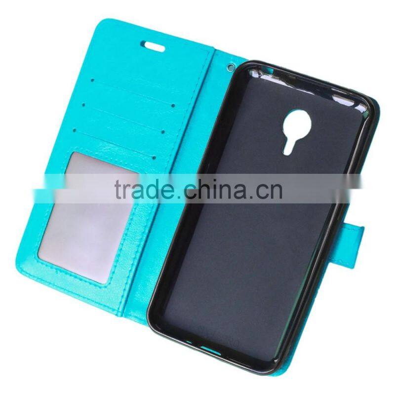 Mobile Phone PU Leather Flip Card-slot Case for Meizu MX4 Pro