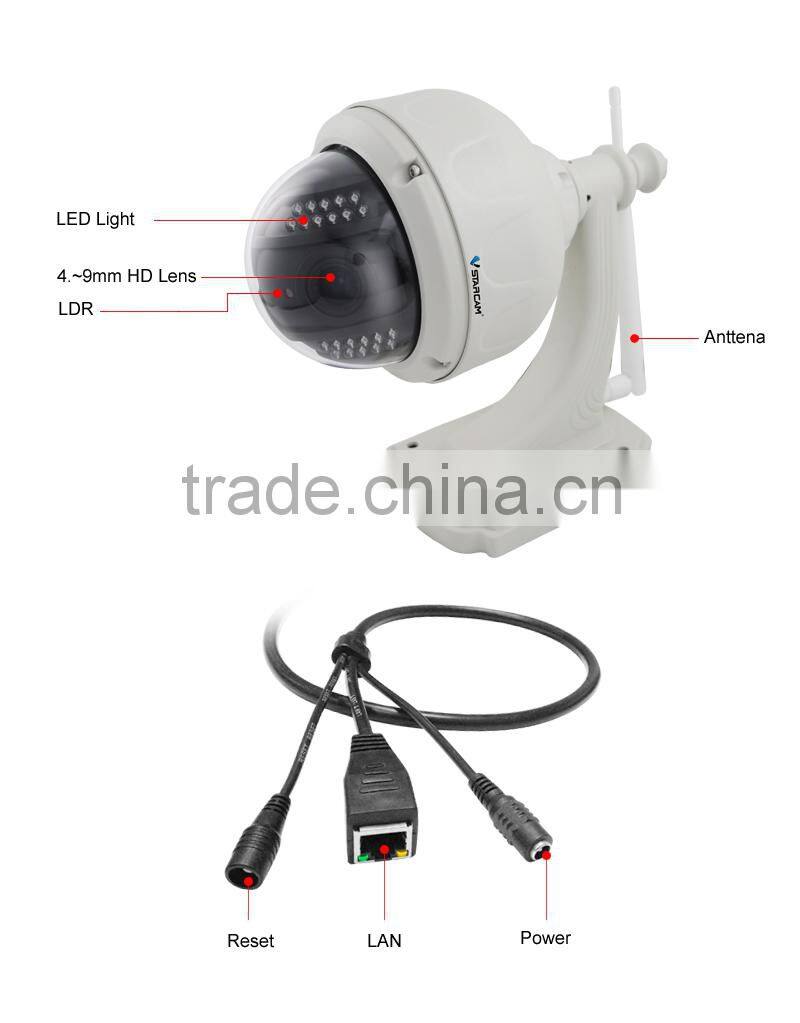 Trade Assurance Supplier ONVIF Waterproof pan tilt 4 optical Zoom cmos dome waterproof security cctv camera
