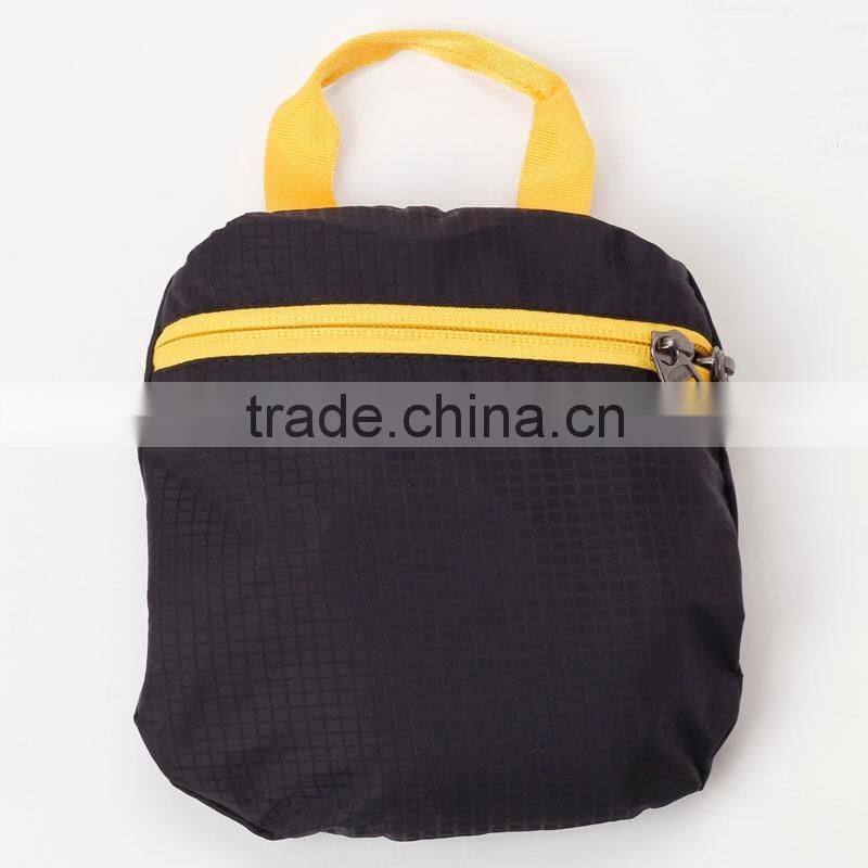 Promotional super Lightweight foldable nylon backpack folding school bag
