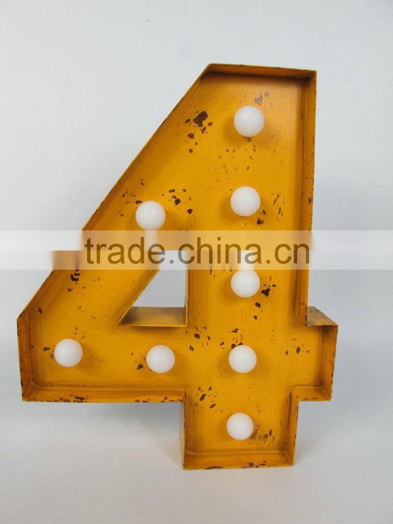 decorative vintage metal Noel LED Marquee light