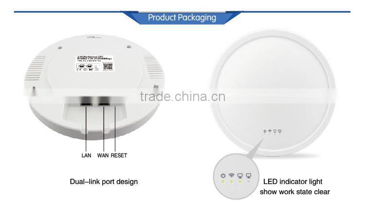 2.4Ghz wireless wifi router 300 square cover indoor wireless router 300M MIMO for hotels