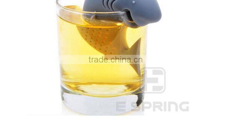 lovely shark silicone tea strainer tea filter tea infuser portable tea tools kitchen accessories