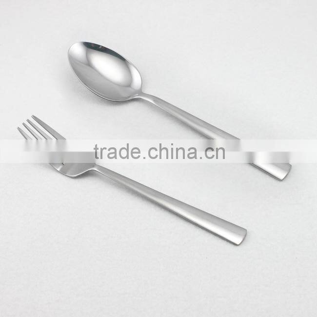 Laser logo design stainless steel dinner spoon and fork