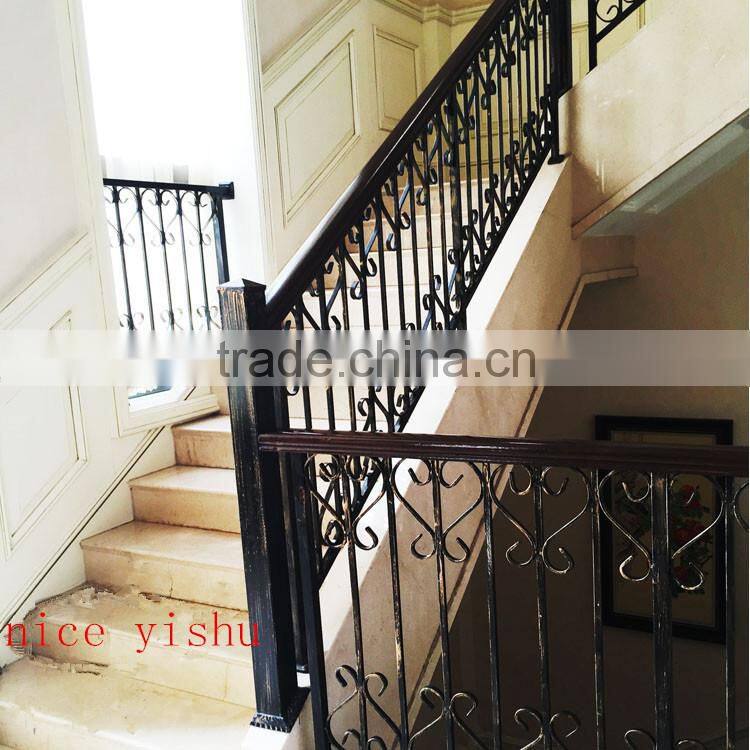 Top-selling wrought iron outdoor handrails for steps and black stair railing outdoor on alibaba online shopping