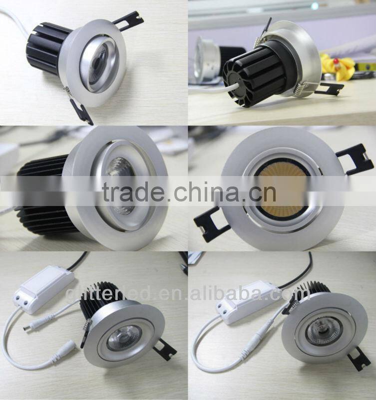 3 Years Warranty and High Brightness Excellent Heat Dissipation CE Rohs LED recessed spotlight ,COB LED Downlight