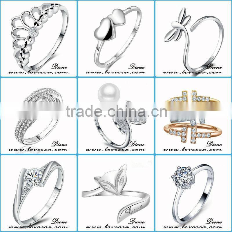 fashion jewelry ring!latest weddingring design!micro pave diamond setting ring-925 silver ring wholesale jewelry