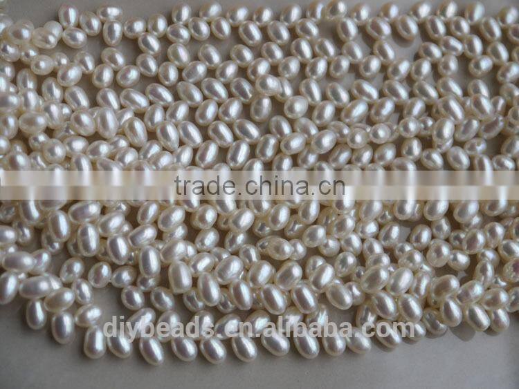 5-6mm Natural white Freshwater pearls price,AAA grade rice Pearls