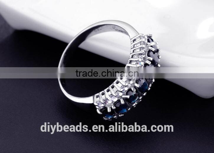 925 sterling silver and Blue Sapphire jewelry ring for wedding party women