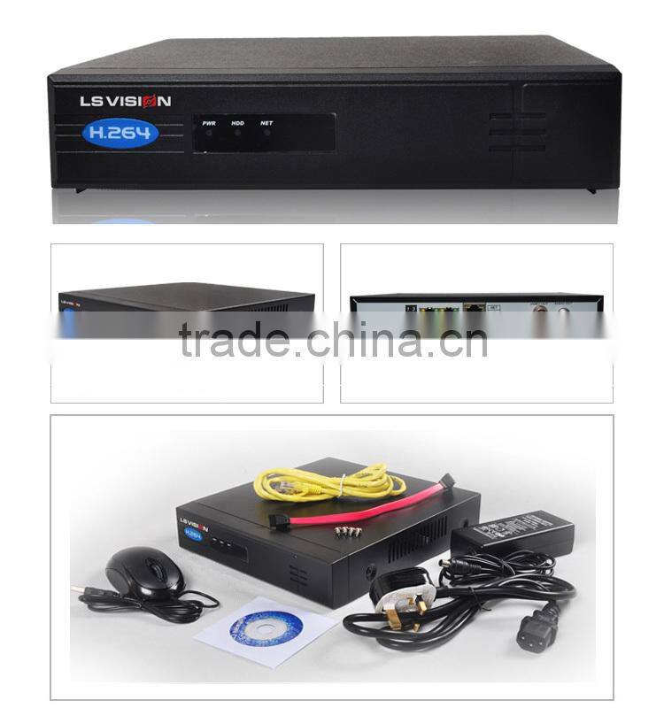 LS VISION H.264 4ch Network Video Recorder NVR with face recognition and mobile APP view