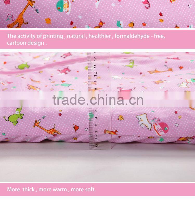 Infant kids anti kicking quilt sleeping bag for four seasons detachable fillings pink style