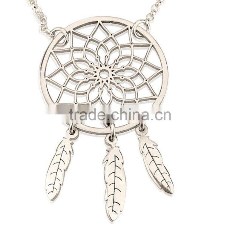 with tassel enamel dream catcher necklace (QD-046)
