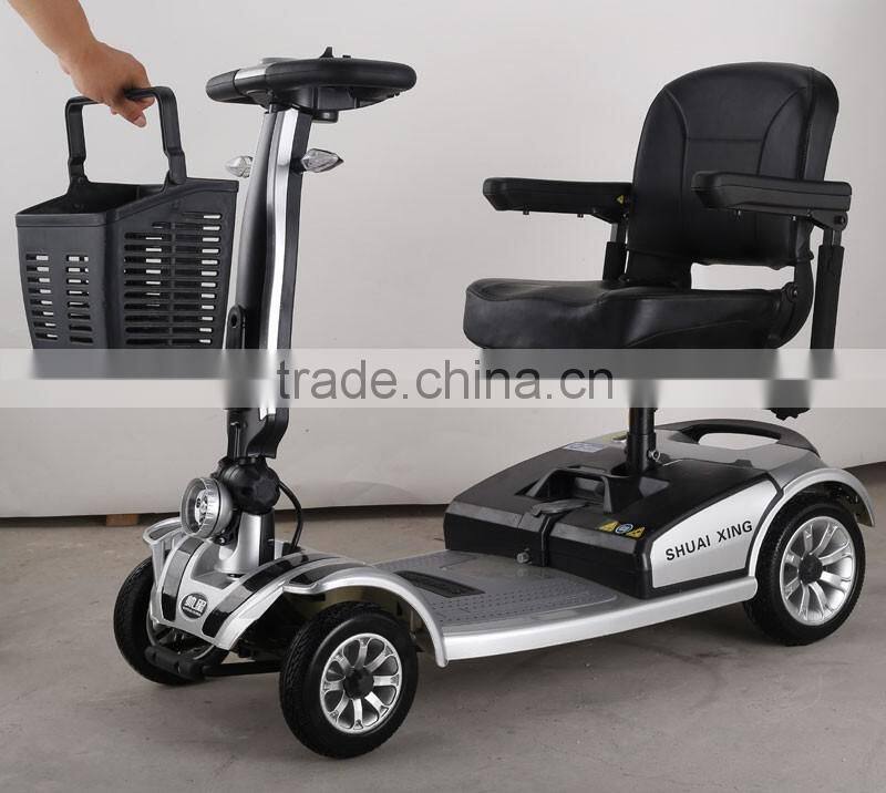 Portable 4 wheel elderly electric mobility scooter manufacturer for adults with good motor
