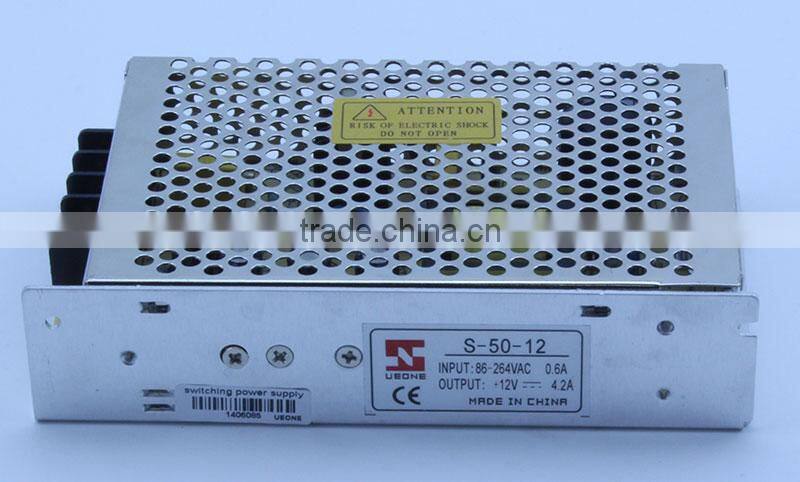 New type 50w power supply 12v 50w switching power supply s-50-12
