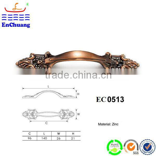 shinning diamond zinc alloy door handle