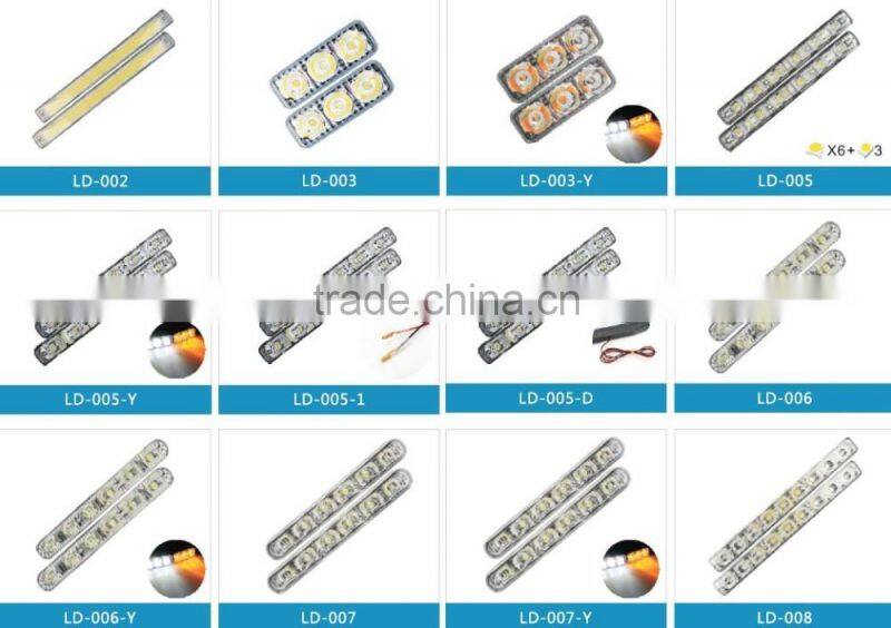 Universal 18W Car 9LED DRL Daytime Running Light Driving Safety Turn Head Lamp