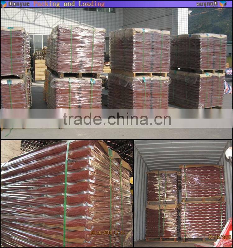 New design hot in 2016 color sand coated roof tile pvc roof tile