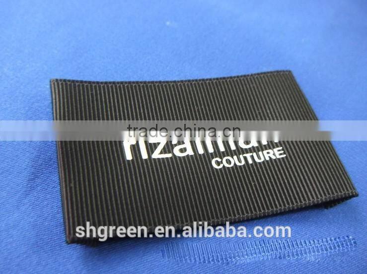 Fashion collection trousers taffeta printed labels