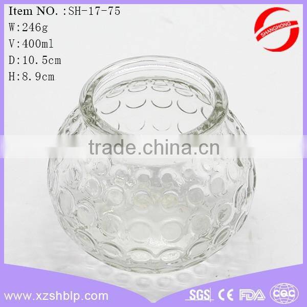 400ml round Glass candle jar for sale
