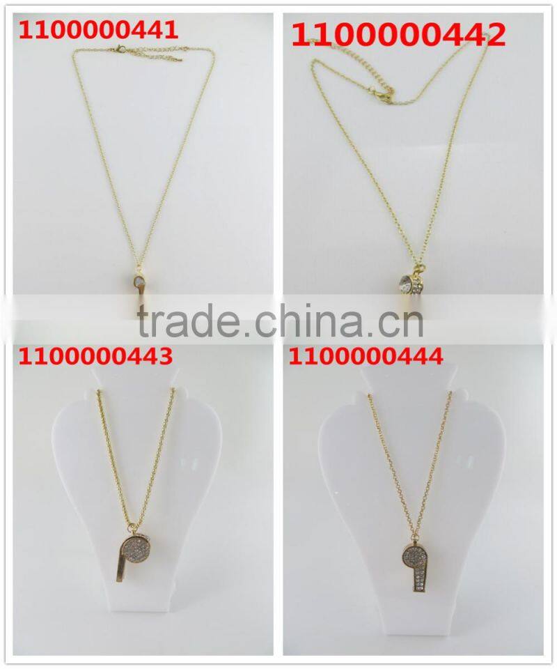 2015 latest design arrow head pendants gold plated necklace