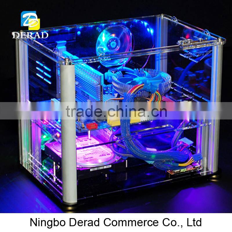 PC-C11S-M Flat Computer Case Super Power Micro ATX Clear Computer Case