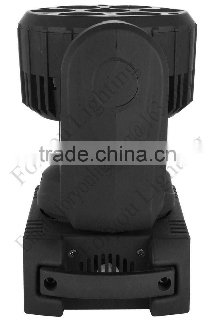 Epsilon Pro Quadbeam 7 Wash Mini Beam 7pcsx 15W 18W RGBWA-UV 6-in-1 LED Moving Head DJ Light
