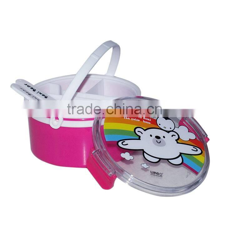 compartments two layers plastic dinner container