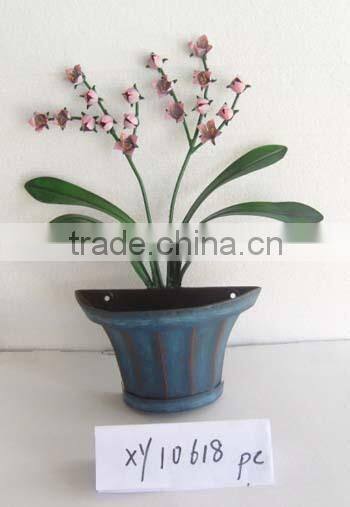 wall mounted flower pot, wrought iron flower pot holders, metal wall flower pot holder