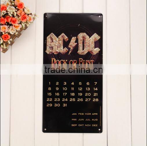 decor tin calendar sign