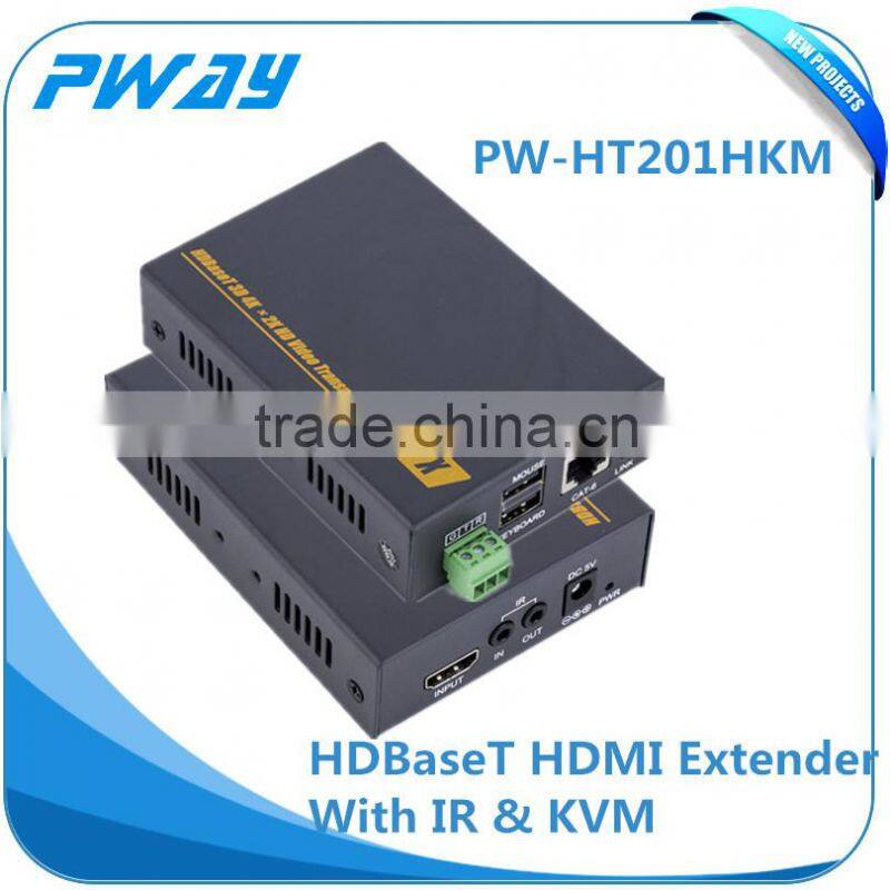 RS232 HDBaseT cable rj45 hdmi kvm extender 100m support USB keyboard HDMI extender