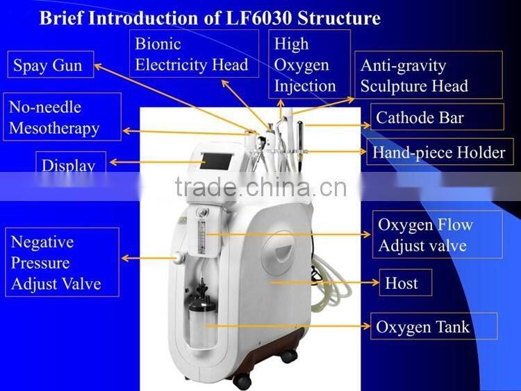 2016 Fashion Design Vetical Pure Oxygen Facial & Water Injection Facial Beauty Machine For Skin Whitening