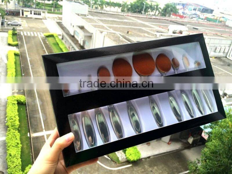 New Hot Sale Oval Toothbrush Makeup Brush Set Face Use Brush Oval Puff Brush 10 Pcs